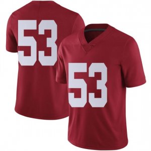 NCAA Men's Alabama Crimson Tide #53 Matthew Barnhill Stitched College Nike Authentic No Name Crimson Football Jersey NQ17U42UR